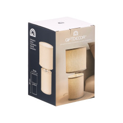 FABRIC TABLE LAMP BEIGE