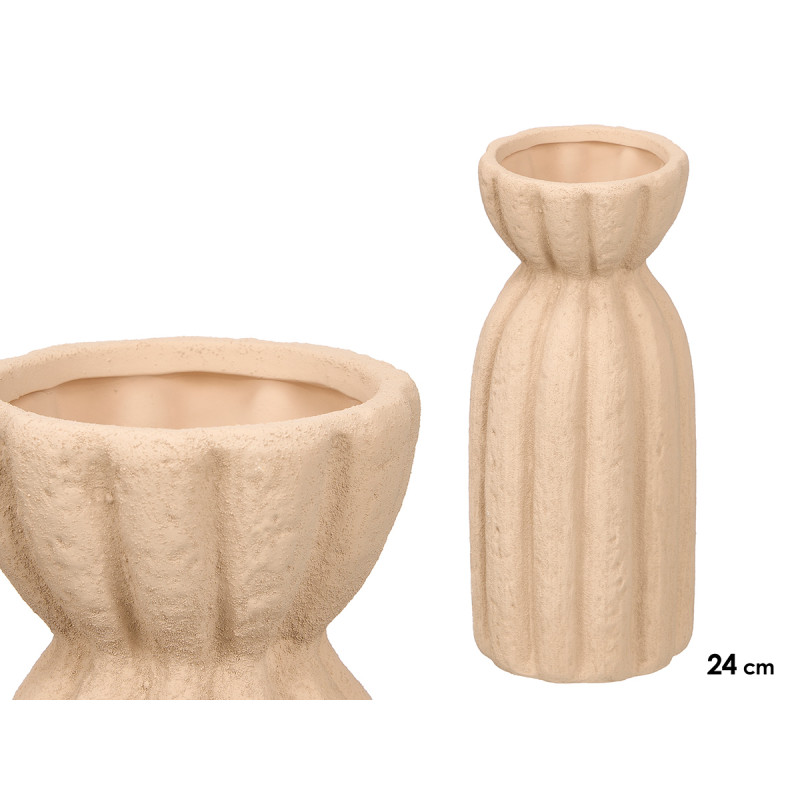 VASO MEDIO A STRISCE LARGHE SAHARA TERROSO