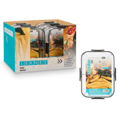 BIG BLACK AIRTIGHT DIVIDED LUNCHBOX 3,3L