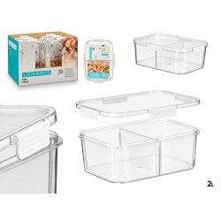 RECIPIENTE HERMETICO COM DIVISORIA BRANCO 2L