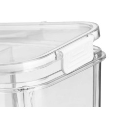 FIAMBRERA RECTANGULAR HERMETICA BLANCA 950ML