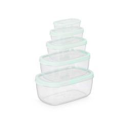 SET5 LUNCHBOX MIXED 3COL 200 400 800 1750 2800ML