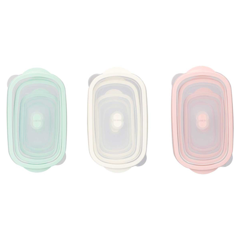 SET5 LUNCHBOX MIXED 3COL 200 400 800 1750 2800ML