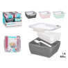BOÎTE À LUNCH COPARTIMENTS ASSORT 3 COUL 450ML 1,4