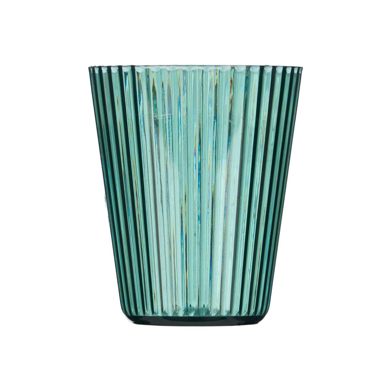 VERRE À RAYURES VERT 300 ML
