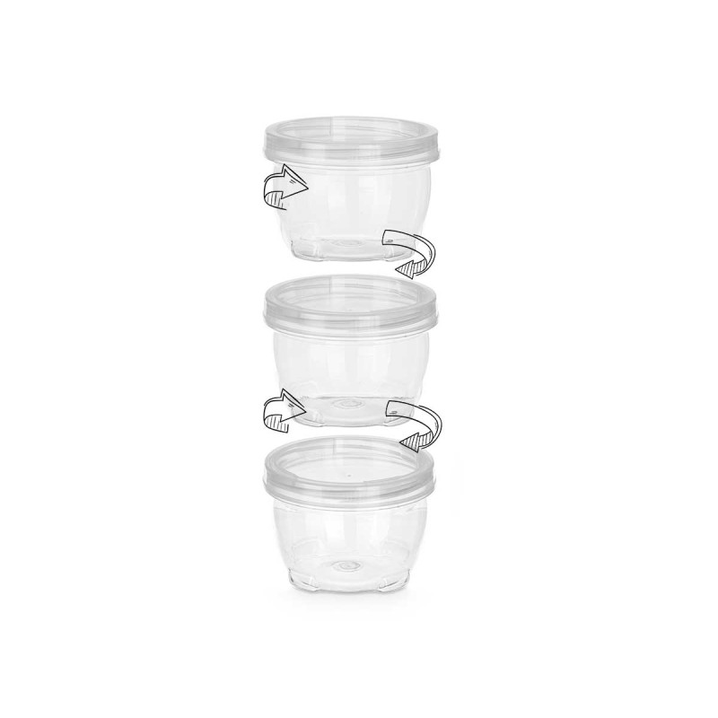 SET 3 PLASTIC JAR 250ML