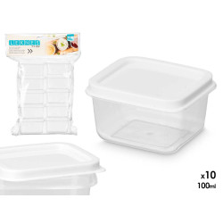 SET 10 BARATTOLO QUADRATO TAPPO 100ML