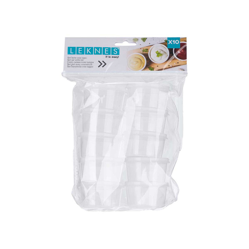 SET 10 BOTE REDONDO TAPA 50ML