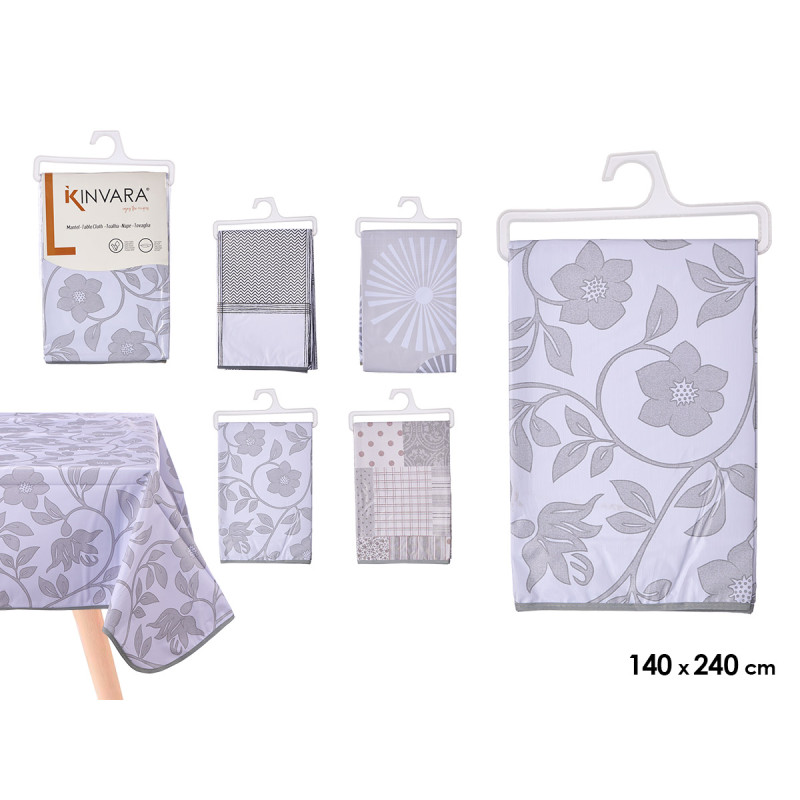 TOALHA DE MESA RECTANG SORT 4 COR 140X240CM