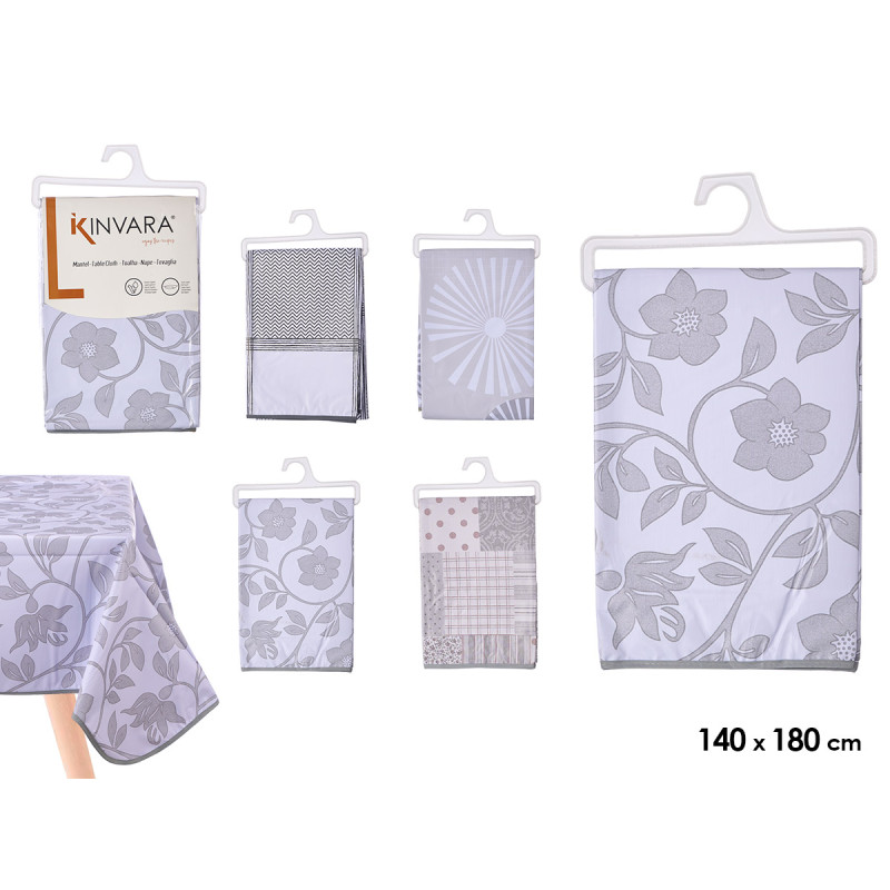 TOALHA DE MESA RECTANG SORT 4 COR 140X180CM