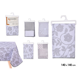 MANTEL CUADRADO SURT 4 COLOR FRIO 140X140CM