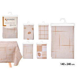 NAPPE RECTANGULAIRE ASRT 4 COULEUR TERRE 140X240CM