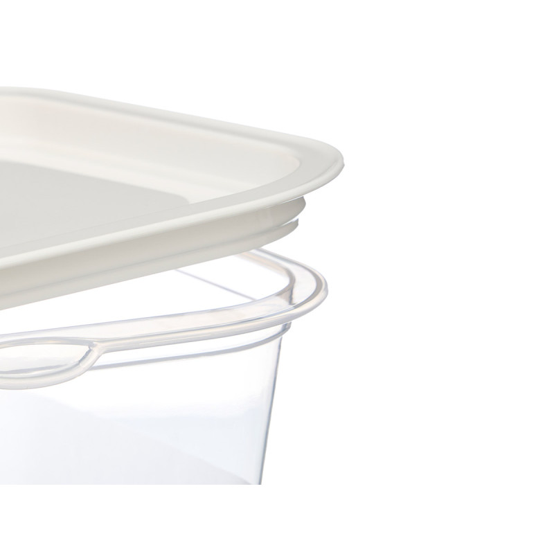 SET 5 PLASTIC SQUARE LUNCH BOX 1000ML 