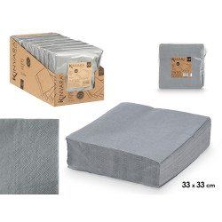 SET 50 TOVAGLIOLI 33X33CM 17GR GRIGIO 