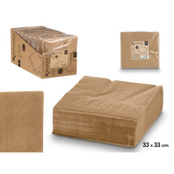 SET 50 TISSUES 33X33CM 17GR BROWN