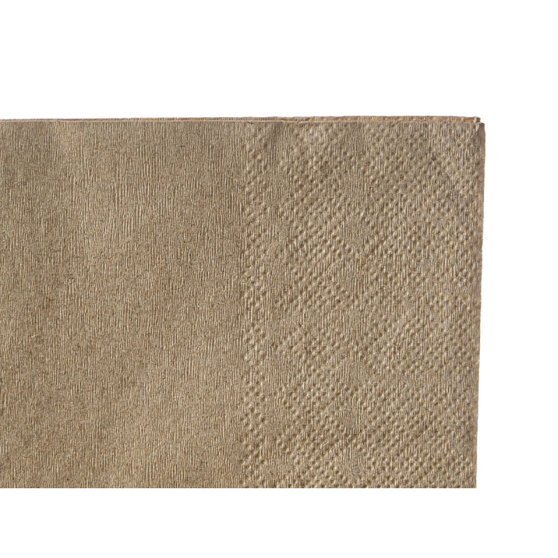 SET 50 SERVIETTES 33 X 33CM 17GR BRUN