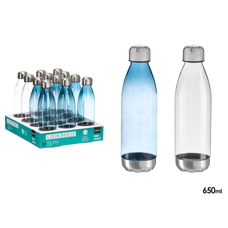 BOTTIGLIA CON TAPPO IN ACCIAIO 650ML ASS 2