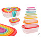 CONJUNTO 7 LANCHEIRAS PLASTICO RECTANGULARES