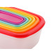 CONJUNTO 7 LANCHEIRAS PLASTICO RECTANGULARES