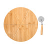 SET TABUA BAMBU CORTADOR PIZZA