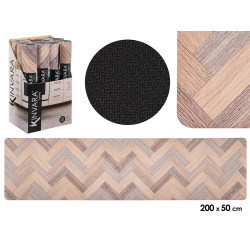 ALFOMBRA COCINA EFECTO MADERA 50X200CM
