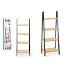 ESTANTERIA ESCALERA 4 ESTANTES BAMBU NEGRO