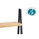 LADDER RACK 4 SHELVES BAMBOO BLACK