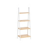LADDER RACK 4 SHELVES BAMBOO WHITE