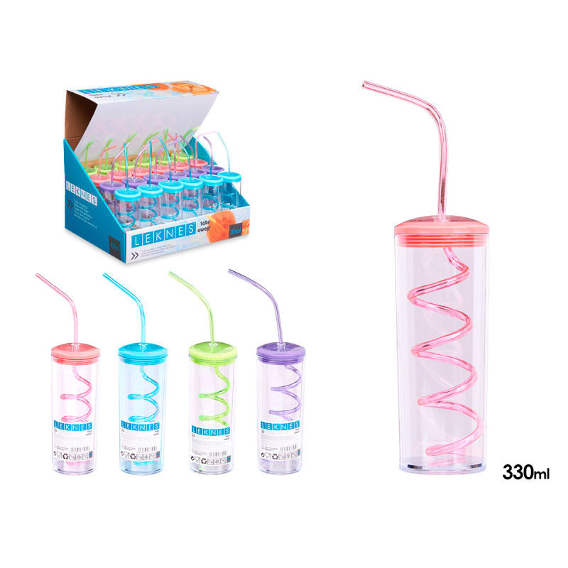 BICCHIERE CANNUCCIA SPIRALE ASS 4 COL