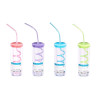 WATER CUP WITH SPRING STRAW 330ML