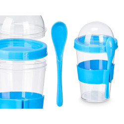 BICCHIERE CUCCHIAIO COPERCHIO 400ML ASS