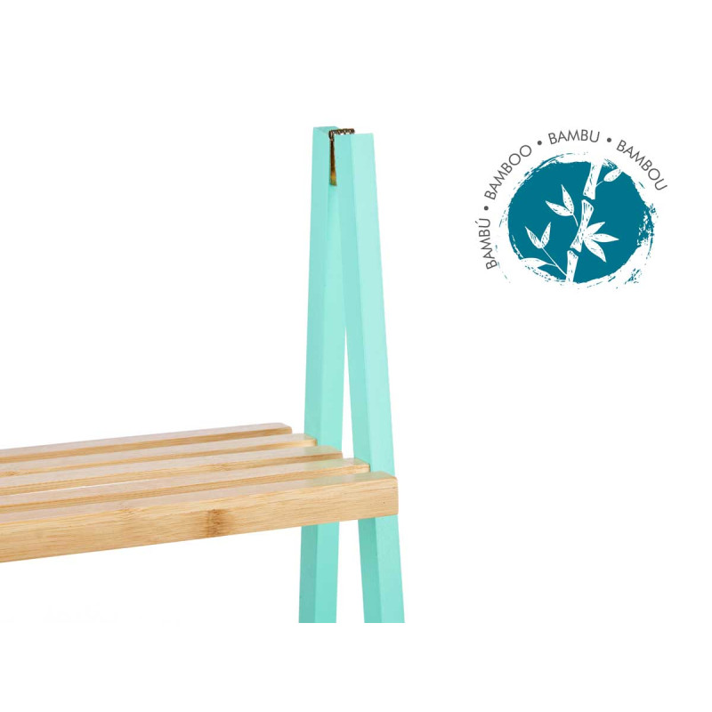 LADDER RACK 4 SHELVES BAMBOO MINT