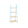 SCAFFALE A SCALA 4 RIPIANI BAMBU BLU
