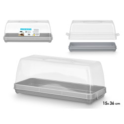 CAIXA PARA BOLOS RECTANGULAR ASA CINZENTA