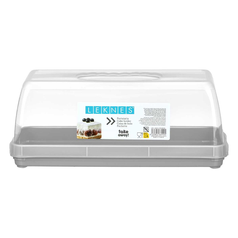 CAIXA PARA BOLOS RECTANGULAR ASA CINZENTA