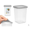POT CARRÉ COUVERCLE GRIS 1L