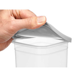 SQUARE JAR GRAY LID 1,5L