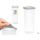 RECIPIENTE QUADRADO TAMPA BRANCA 2L