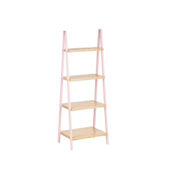 SCAFFALE A SCALA 4 RIPIANI BAMBU ROSA