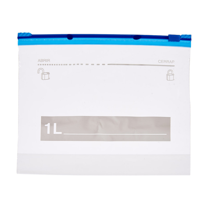 BOLSA MULTIUSOS ZIP DESLIZADOR 20UDS 1L 20X17 2,5C