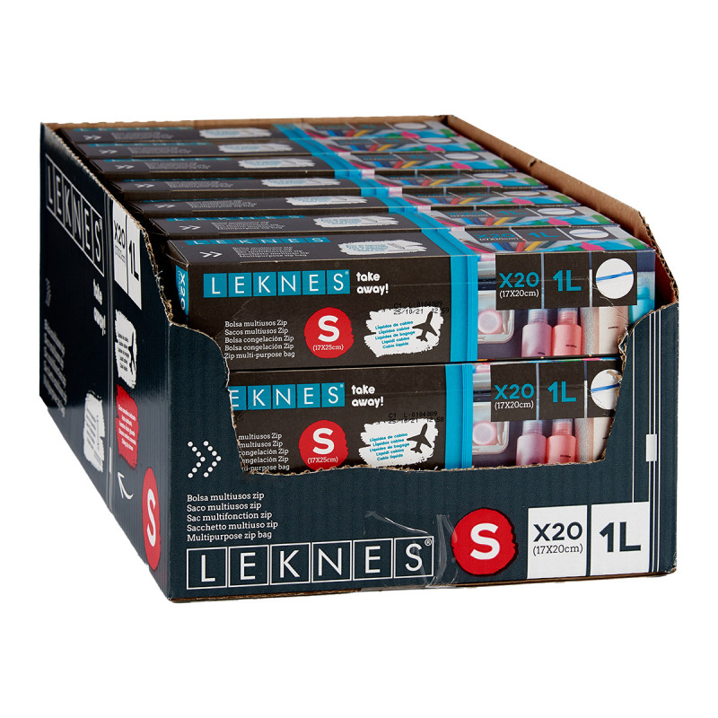 SACO MULTIUSOS C/FECHO 20 UNID 1L 20X17+2,5CM 