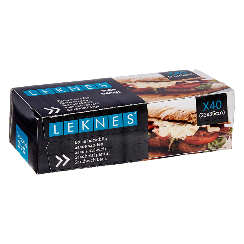 SACO PLASTICO PARA SANDES 40 UNID 22X35CM 