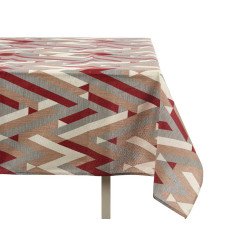 TOALHA MESA LONA ANTIMANCH 140X180CM RISCAS GRENÁ