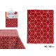 140X180CM MAROON ABSTRACT STAIN-RESIST TABLECLOTH 
