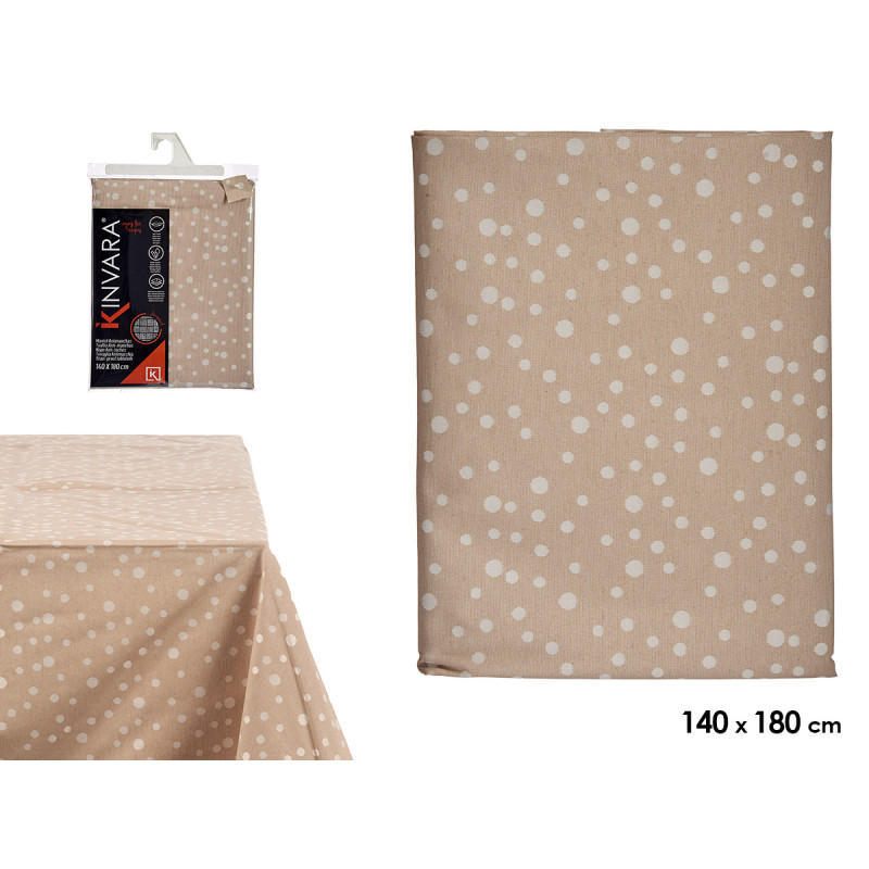 NAPPE JACQUARD ANTITACHE 140X180CM LUNARES BEIGE
