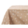 140X180CM STAIN RESIST POLKA DOT BEIG TABLECLOTH