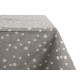 140X180CM STAIN RESIST POLKA DOT GREY TABLECLOTH