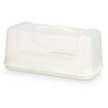 WHITE RECTANGULAR CAKE HOLDER