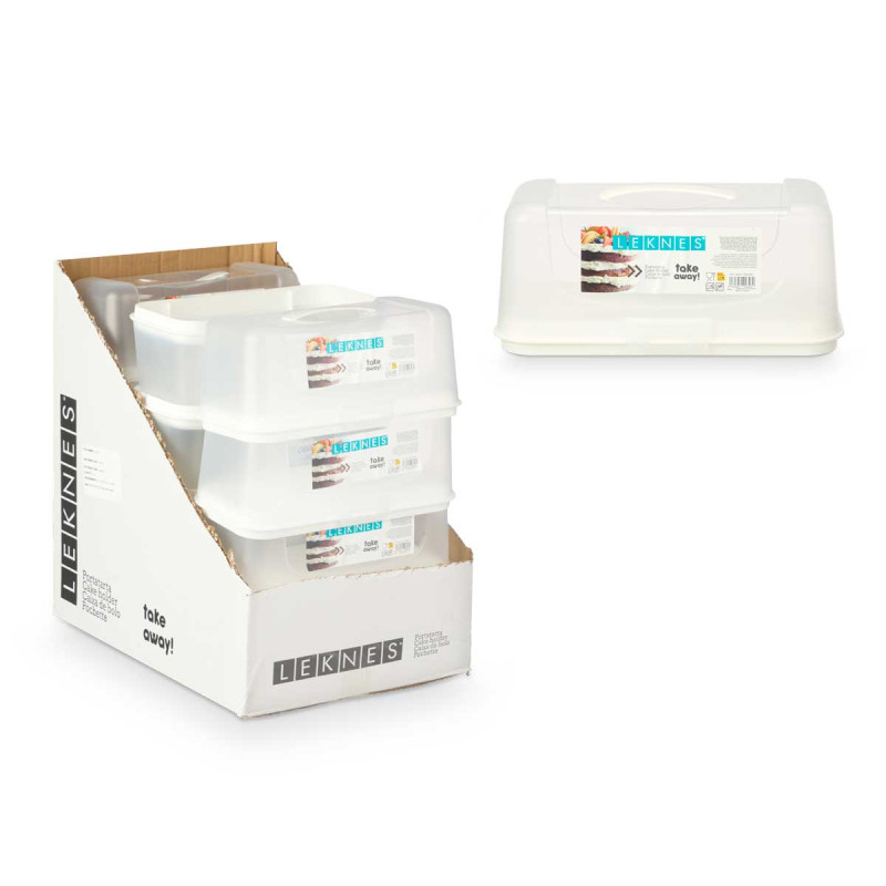 PORTA BOLOS RECTANGULAR BRANCO