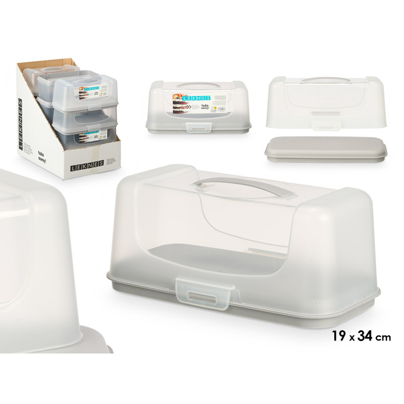 PORTATARTA RECTANGULAR GRIS